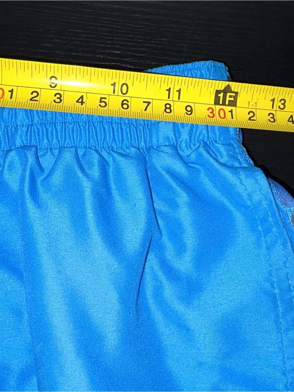 Nike Logo Tape Swim Trunks Mens Tagged Small Blue Drawstring Mesh Lined